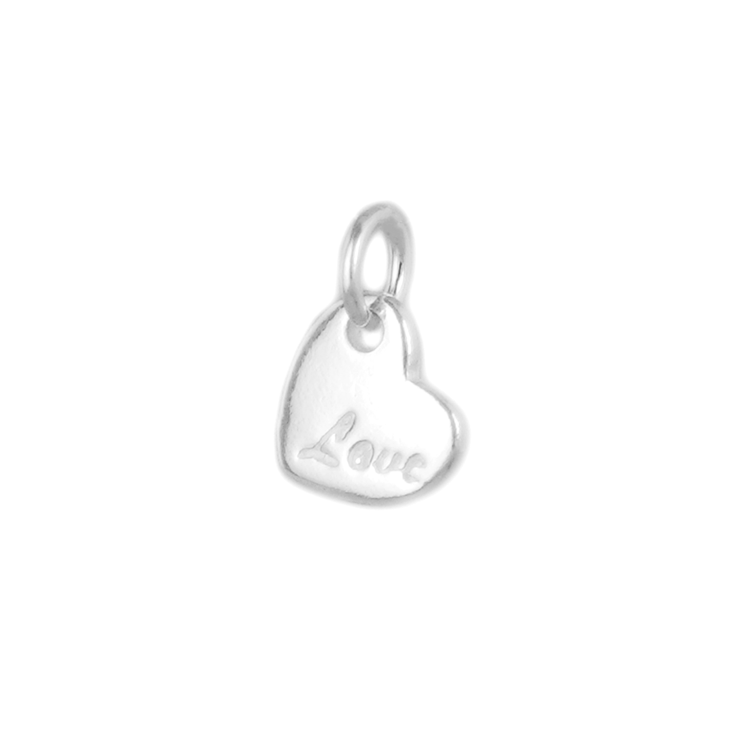 Sterling Silver Solid Puffy Love Heart Pendant for Necklace & Bracelet Charm - sugarkittenlondon
