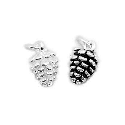 Silver Pinecone Charm Pendant