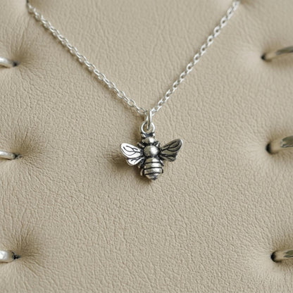 Sterling Silver 3D Bumble Bee Insect Necklace Bracelet Charm Pendant