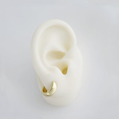 Sterling Silver 4.5mm Width Sleeper Earrings 2 Tones 10mm Hoop