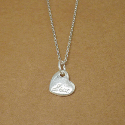 Sterling Silver Solid Puffy Love Heart Pendant for Necklace & Bracelet Charm - sugarkittenlondon