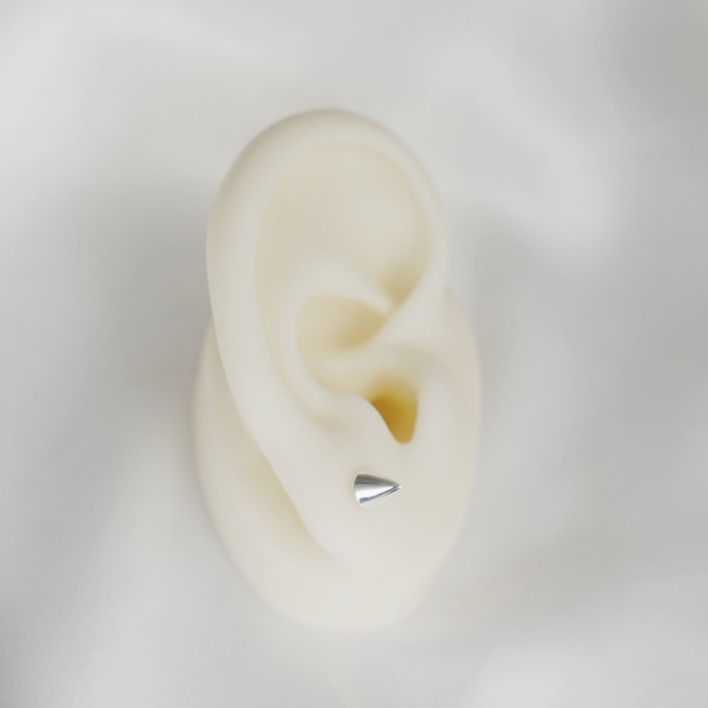 Sterling Silver Solid Punk Unisex Circular Cone Spike Stud Earrings - sugarkittenlondon