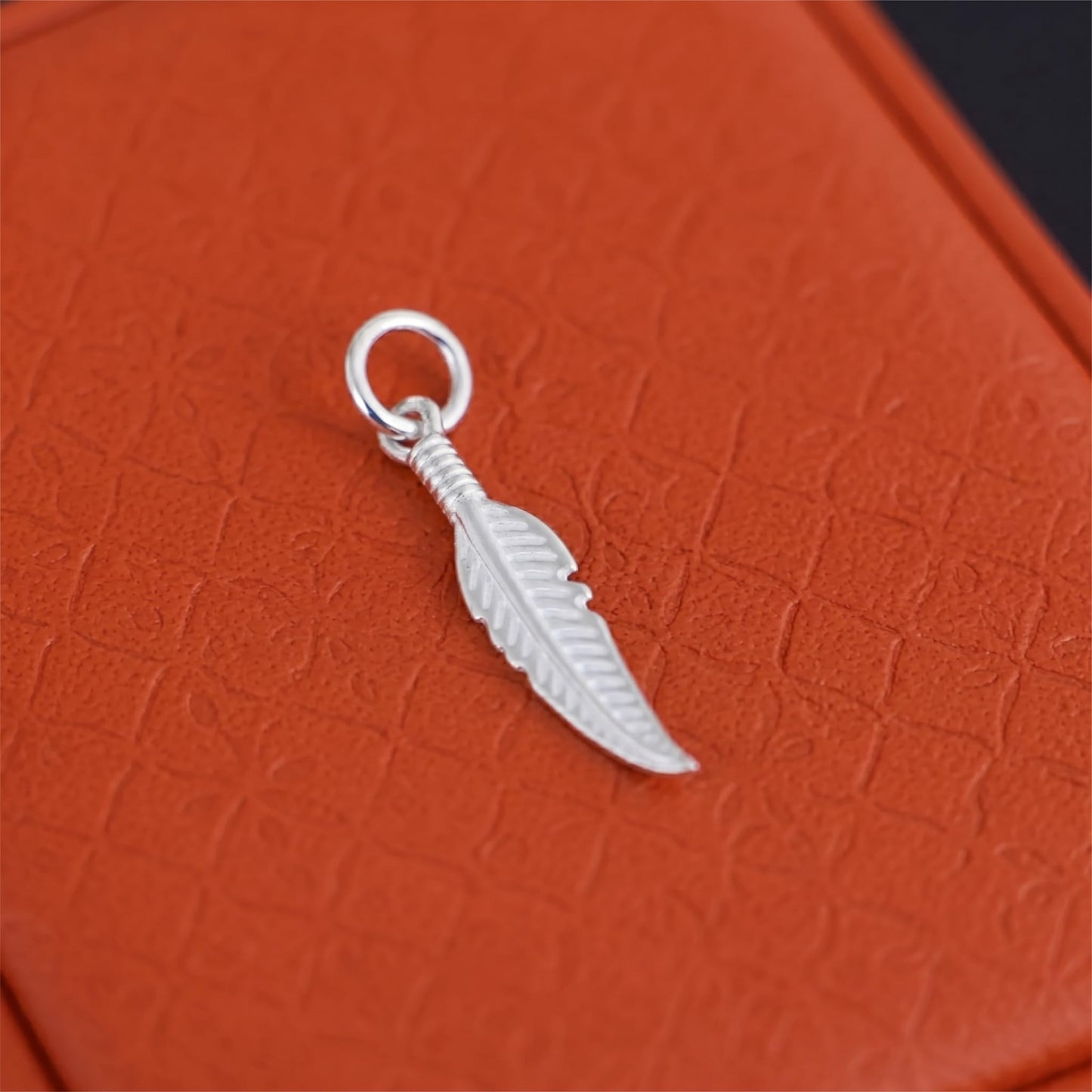 Sterling Silver Small Feather Angel Leaf Wing Charm Pendant For Necklace Bracelet Earrings (PS029)