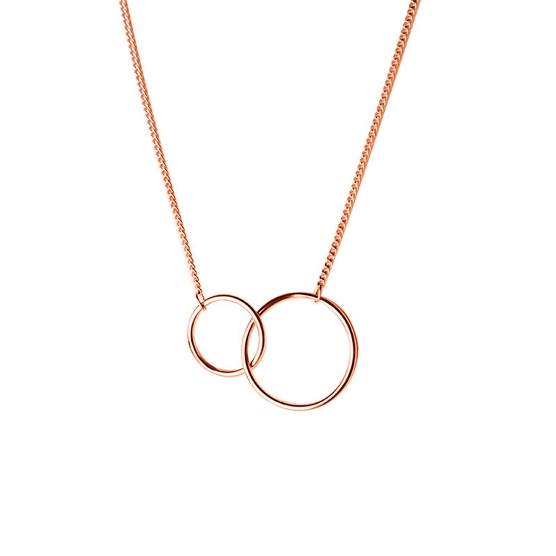 Linked Circles Eternity Infinity Necklace in Sterling Silver (3 Tones) - sugarkittenlondon