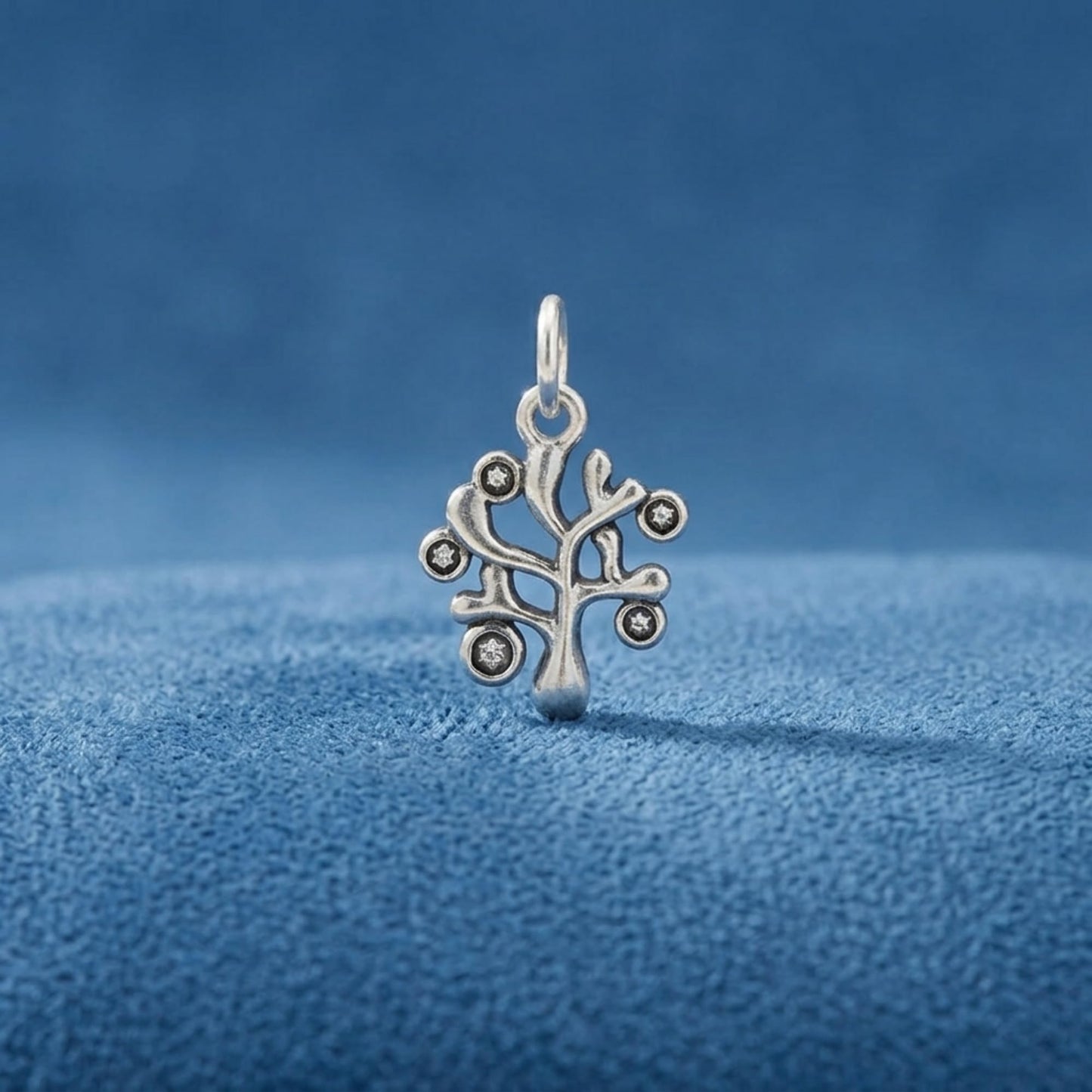 Sterling Silver Tree Charm Pendant For Necklace Bracelet Earrings