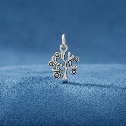 Sterling Silver Tree Charm Pendant For Necklace Bracelet Earrings