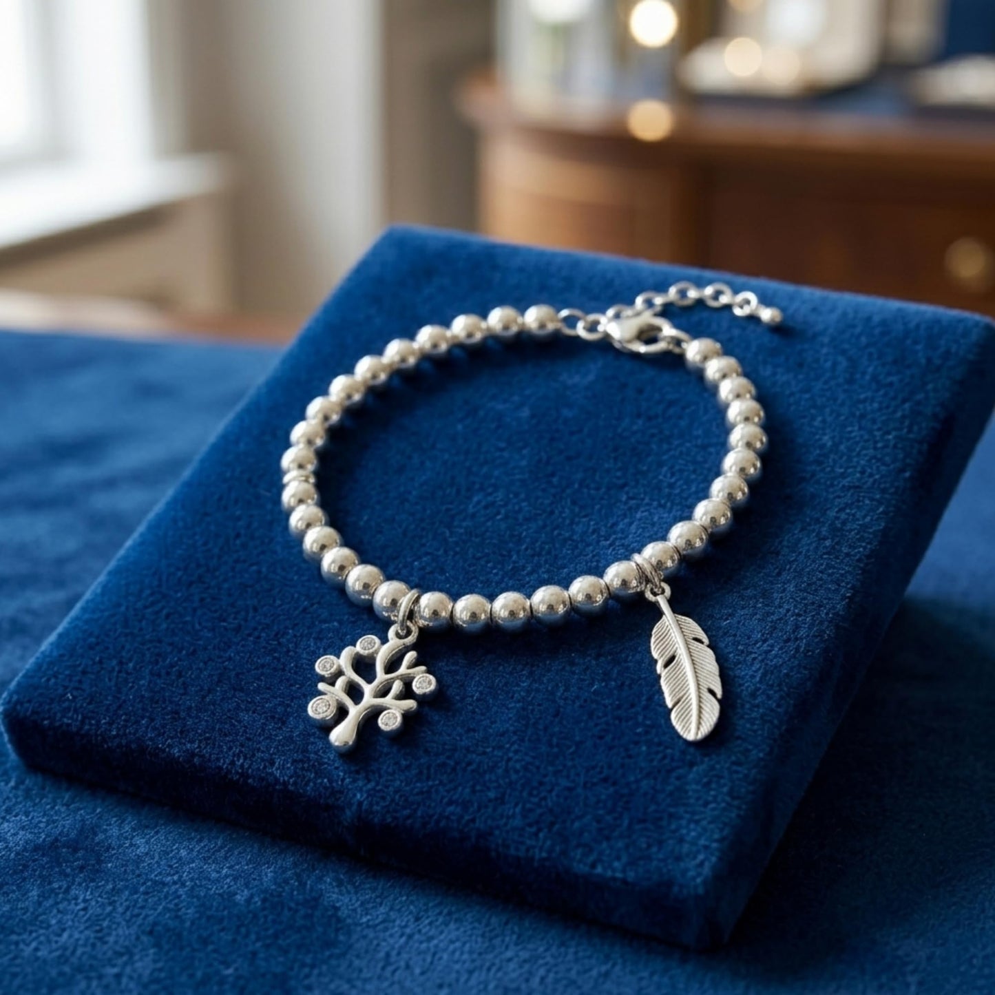 Sterling Silver Tree Charm Pendant For Necklace Bracelet Earrings