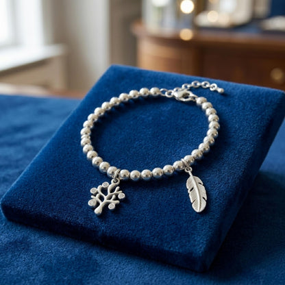 Sterling Silver Tree Charm Pendant For Necklace Bracelet Earrings