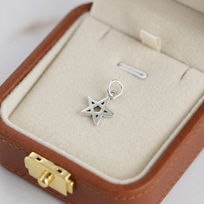Sterling Silver Hollow Lucky Bright Star Necklace Bracelet Earrings Pendant Charm