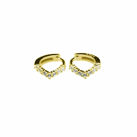 Wishbone Huggie Hoops