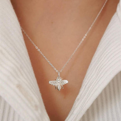 Sterling Silver 3D Bumble Bee Insect Necklace Bracelet Charm Pendant