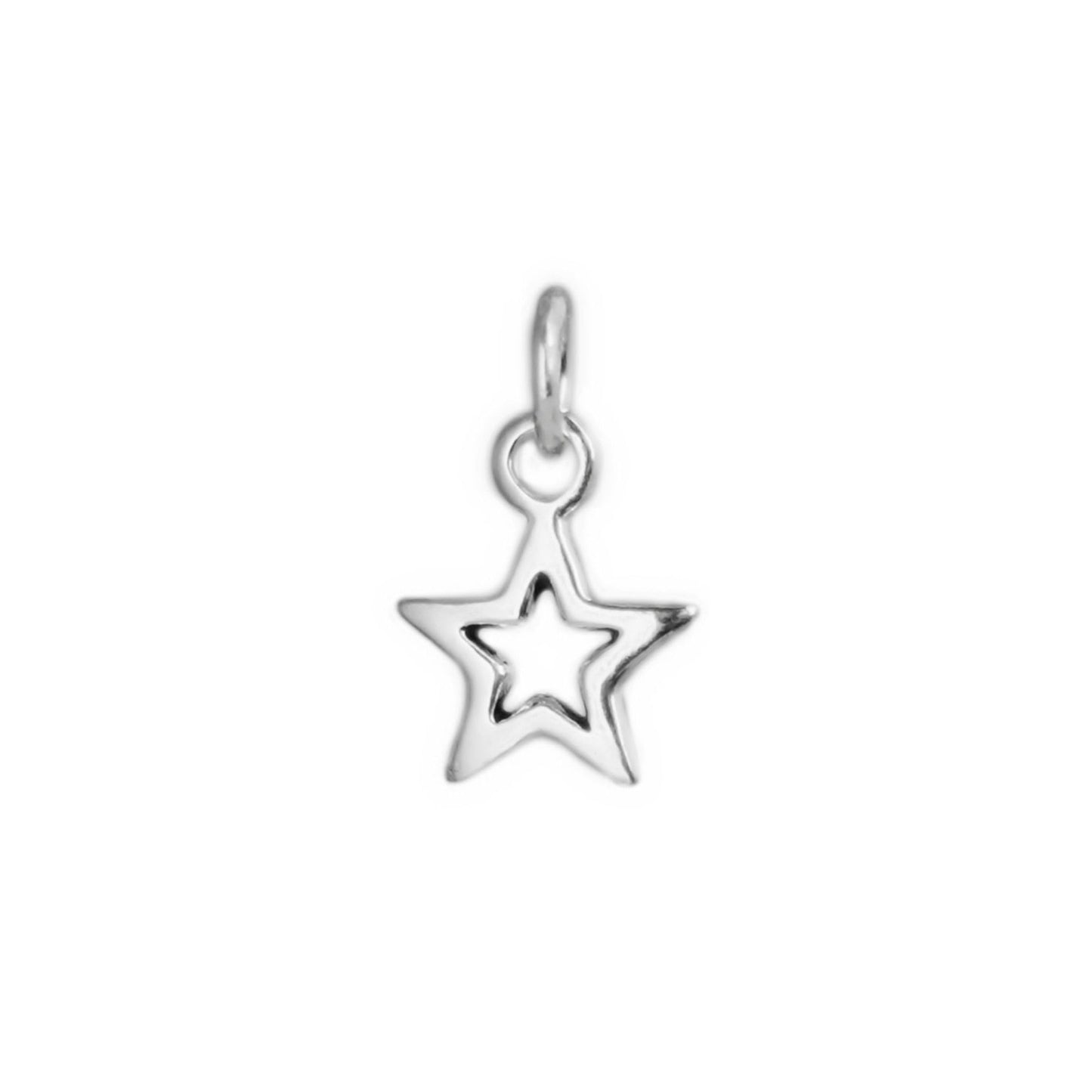 Sterling Silver Hollow Lucky Bright Star Necklace Bracelet Earrings Pendant Charm