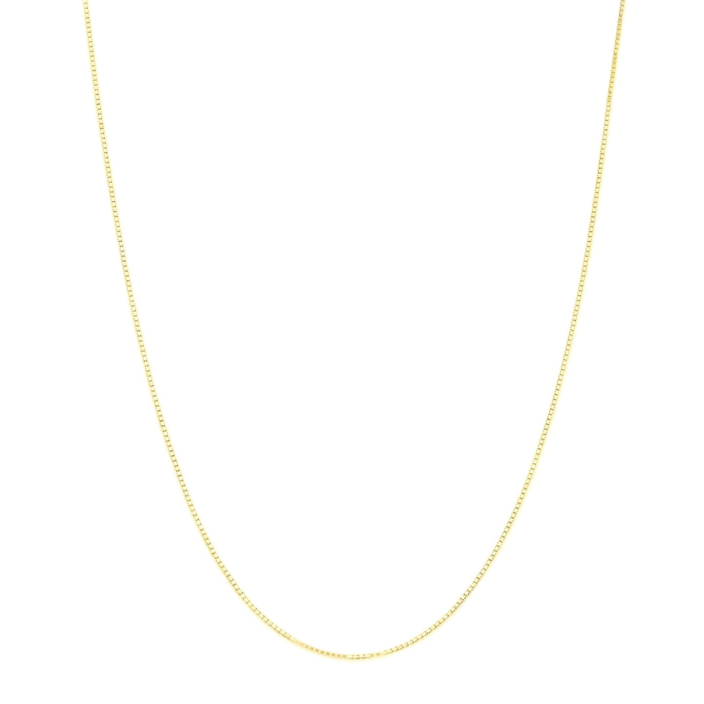 Minimalist Box Chain, Gold tone, flat snake-link style necklace