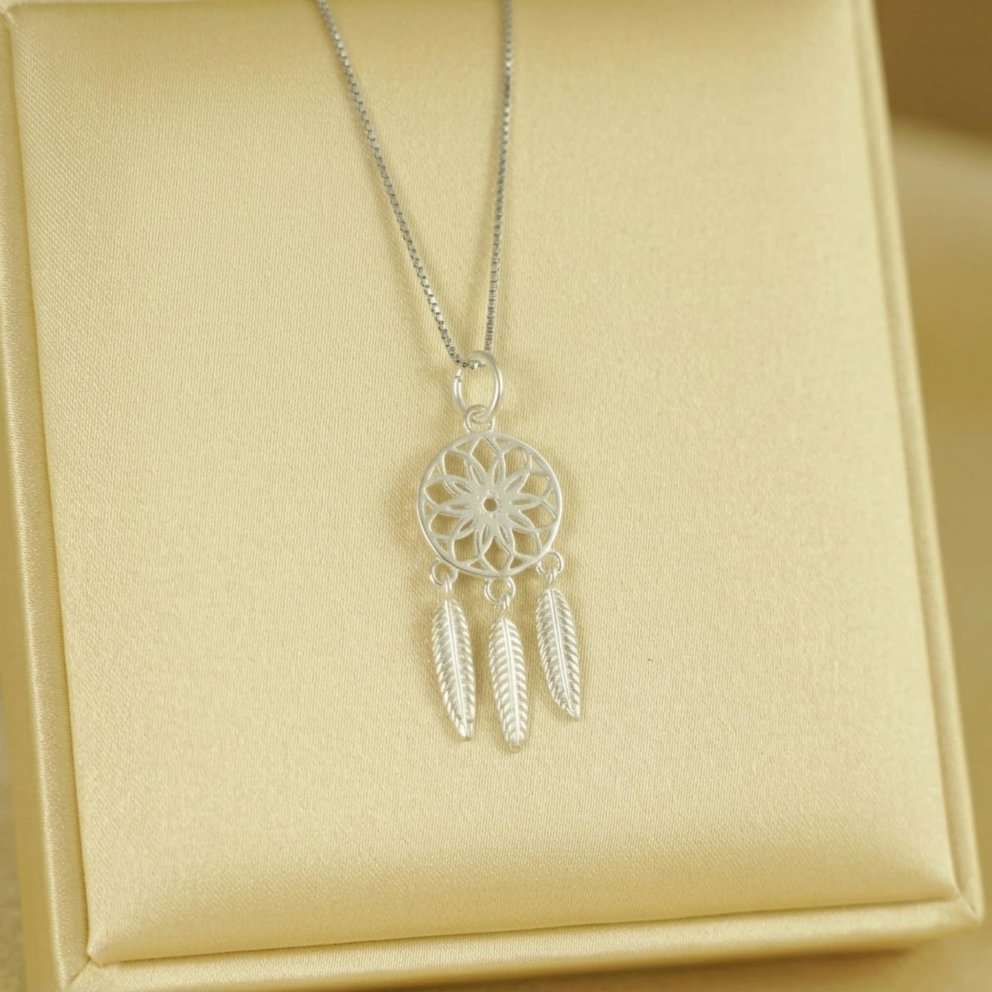 Sterling Silver Dream Catcher Circle Disc Angel Wing Feather Drop Charm Pendant