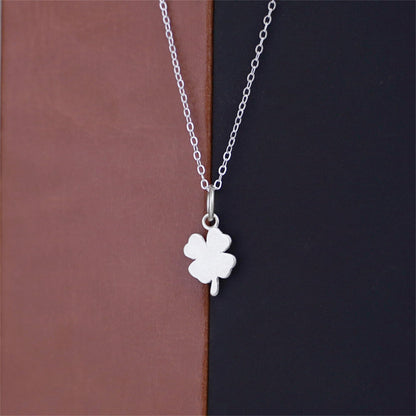 Sterling Silver Lucky Four Leaf Clover Pendant Charm For Necklace Bracelet