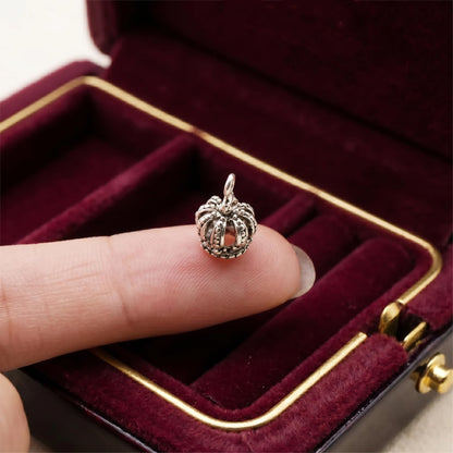 Sterling Silver Mini Crown with Cross Charm Silver / Oxidised Black Silver