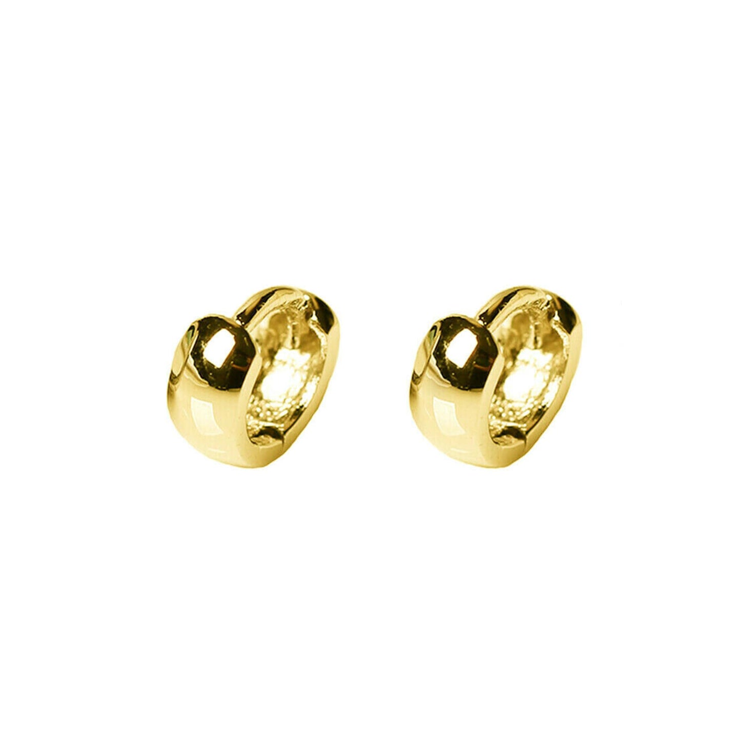 Sterling Silver 3mm Band Huggie Sleeper Hoop Earrings 6mm 8mm 10mm Unisex