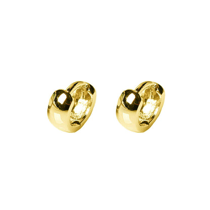 Sterling Silver 3mm Band Huggie Sleeper Hoop Earrings 6mm 8mm 10mm Unisex