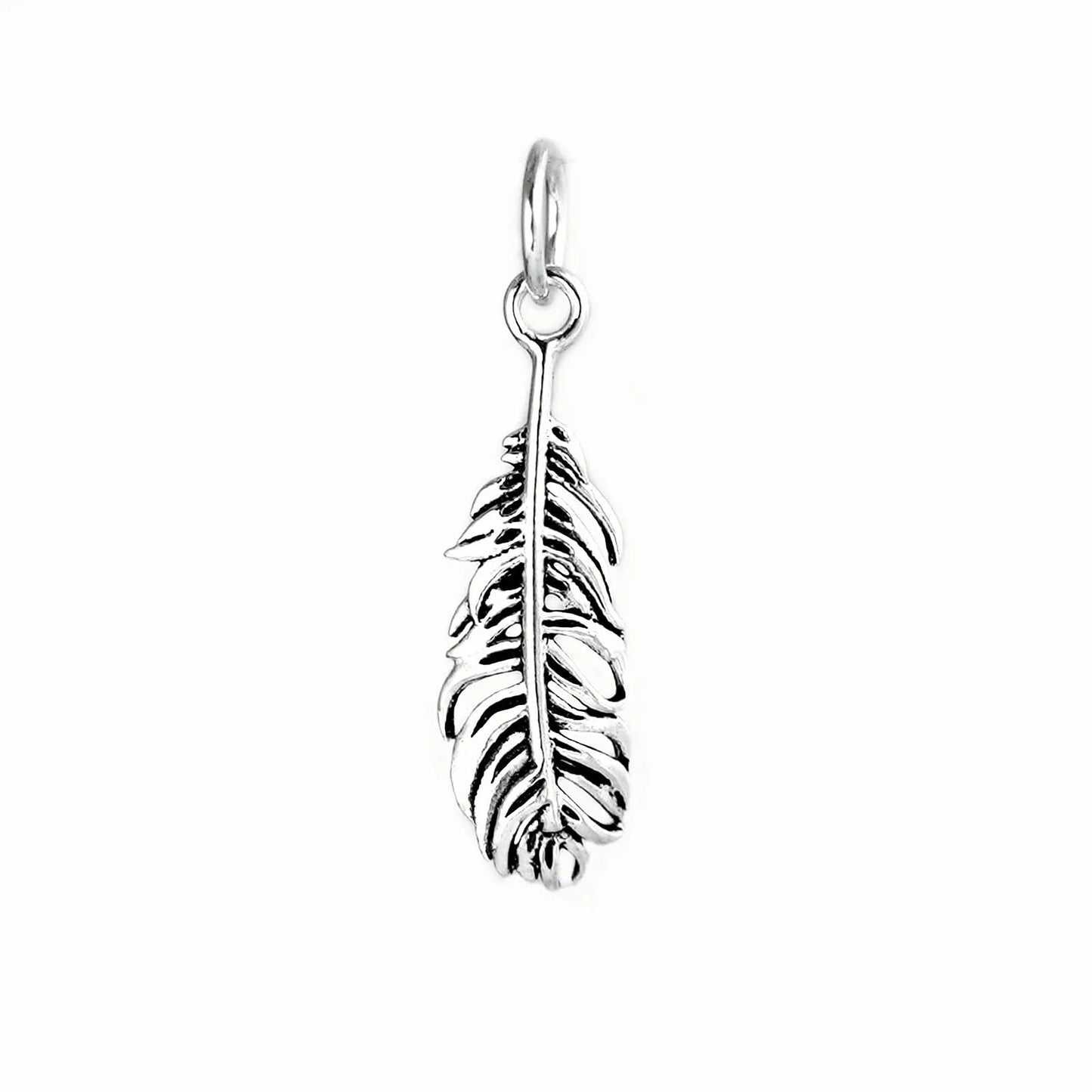 Sterling Silver Small Feather Angel Wing Charm Pendant For Necklace Bracelet Earrings