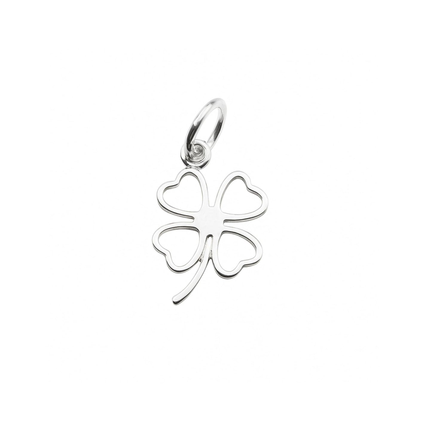 Sterling Silver Lucky Four Leaf Clover Pendant Charm For Necklace Bracelet