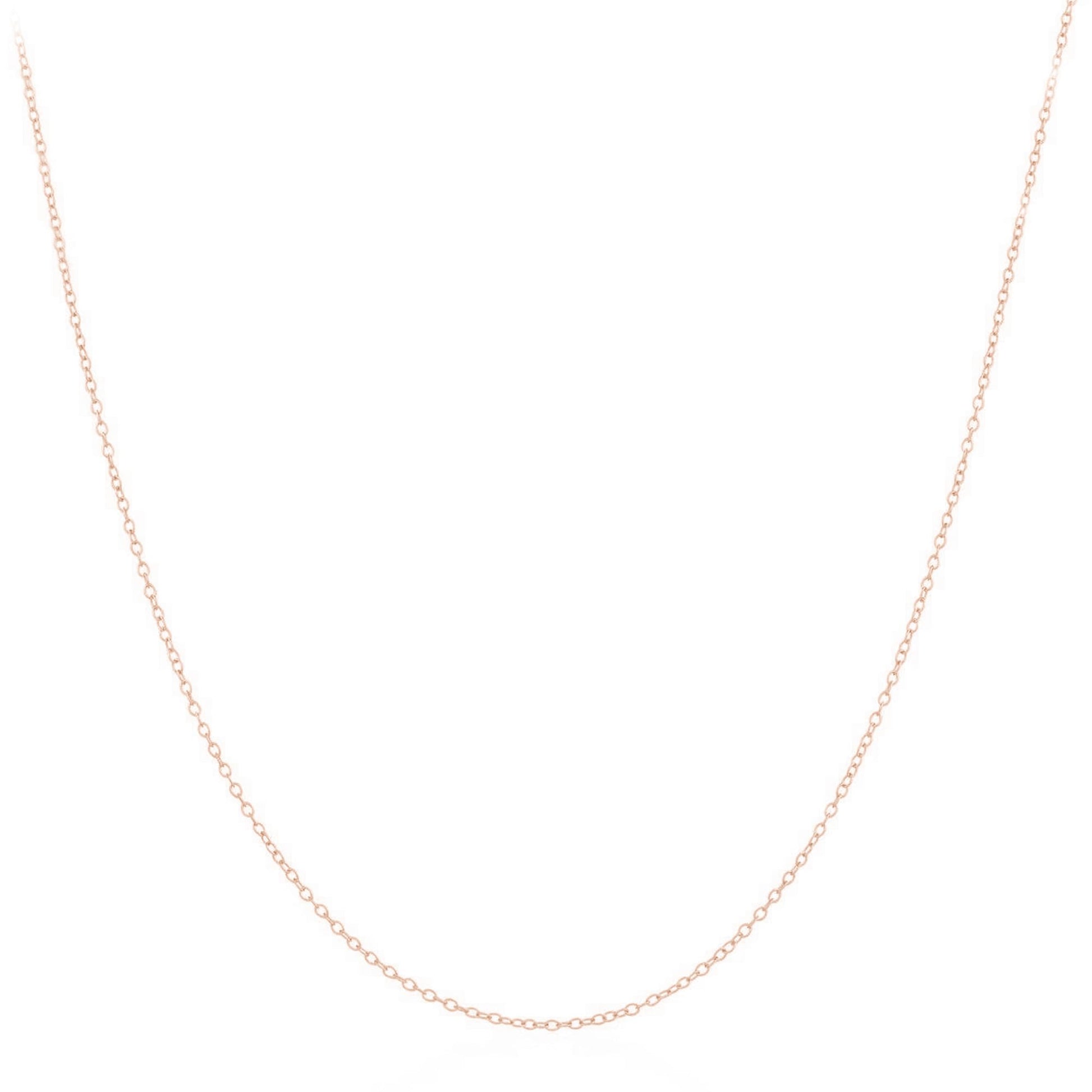 3-Tone Mixed Link Chain in rose gold tone, thin oval-link chain with lobster-clasp end