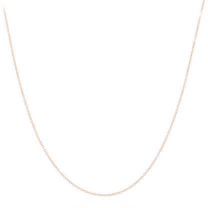 3-Tone Mixed Link Chain in rose gold tone, thin oval-link chain with lobster-clasp end