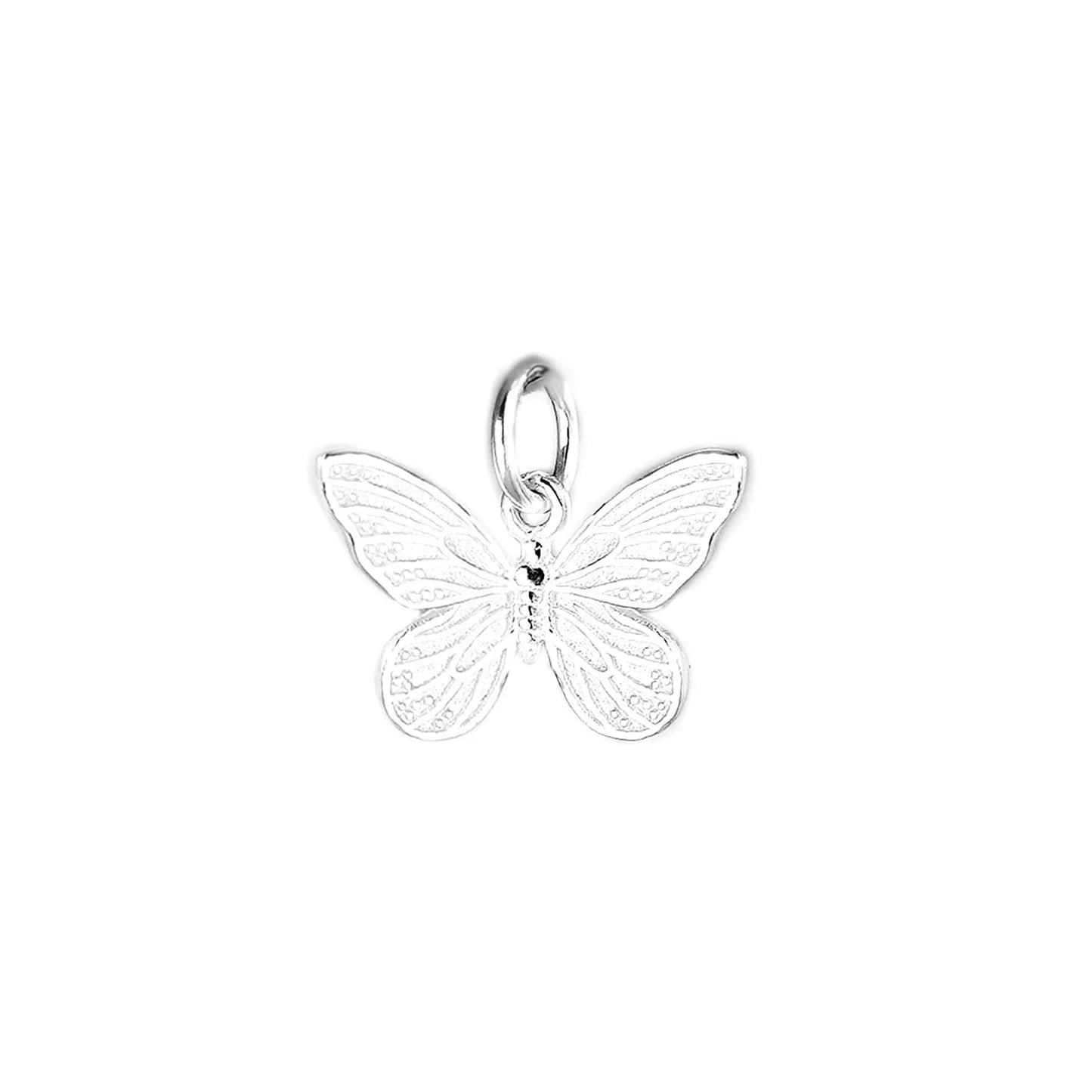 Sterling Silver Butterfly Pendant Charm for Necklace Bracelet Earrings