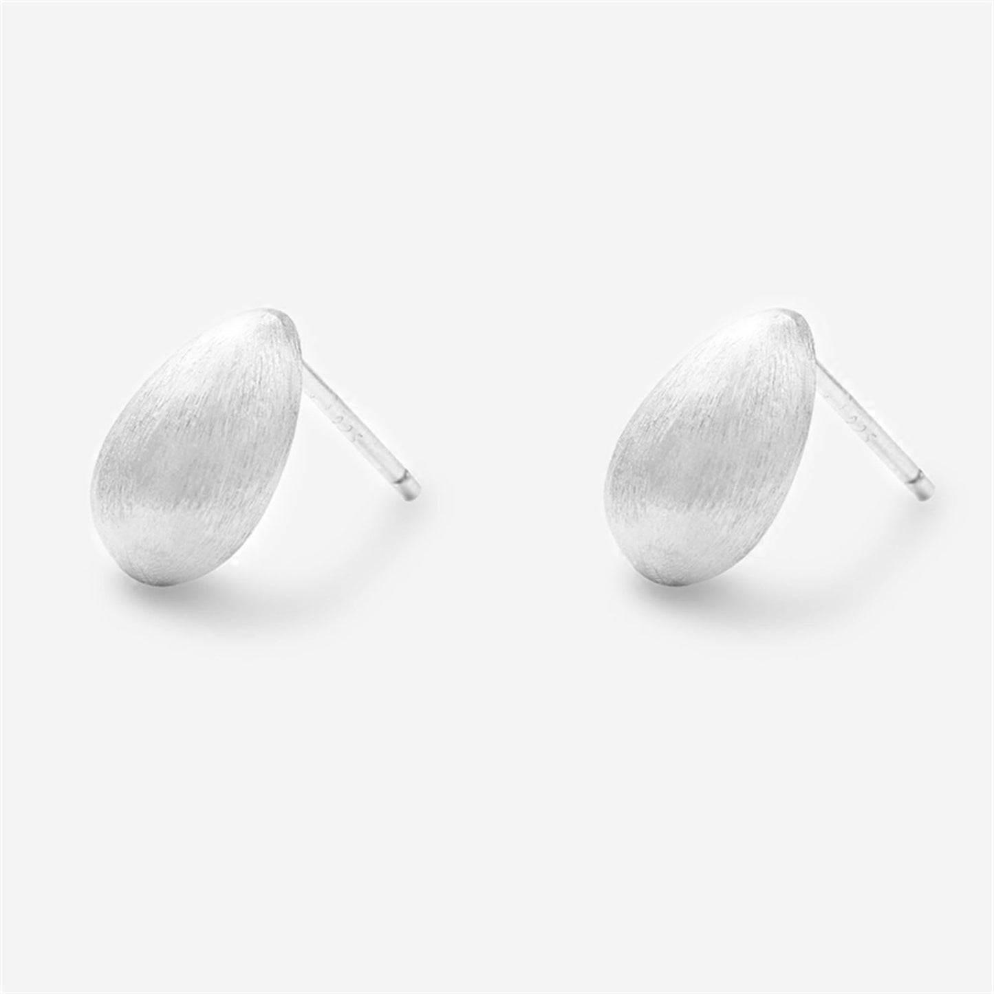 Brushed Teardrop Studs
