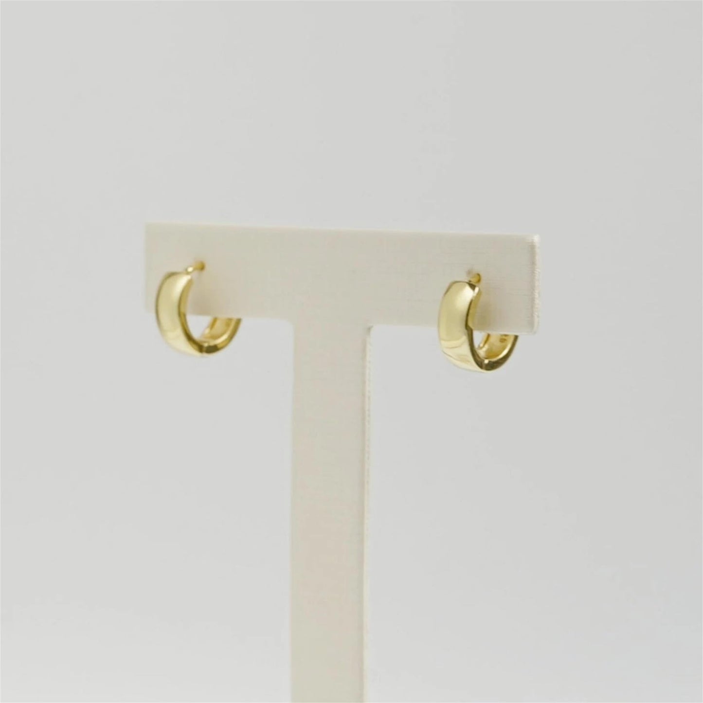Sterling Silver Plain 6.5mm 8mm 10mm Hoop Earrings 4.5mm Band Unisex Rhodium/Gold