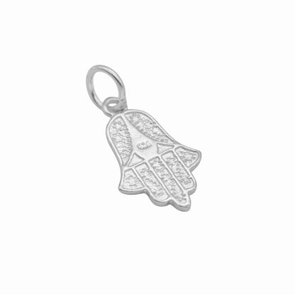 Sterling Silver Hamsa Hand of Fatima Necklace Bracelet Charm Pendant