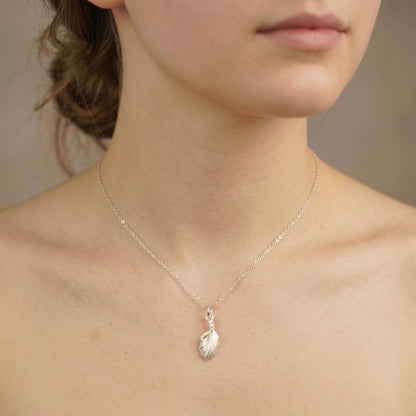 Sterling Silver Small Feather Angel Wing Charm Pendant For Necklace Bracelet Earrings (PS032_small_oxidized)