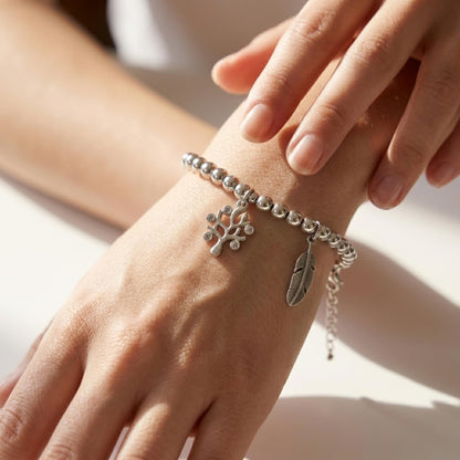 Sterling Silver Tree Charm Pendant For Necklace Bracelet Earrings