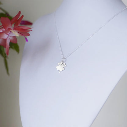 Sterling Silver Lucky Four Leaf Clover Pendant Charm For Necklace Bracelet
