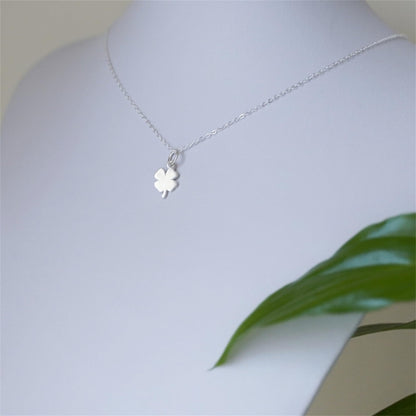 Sterling Silver Lucky Four Leaf Clover Pendant Charm For Necklace Bracelet