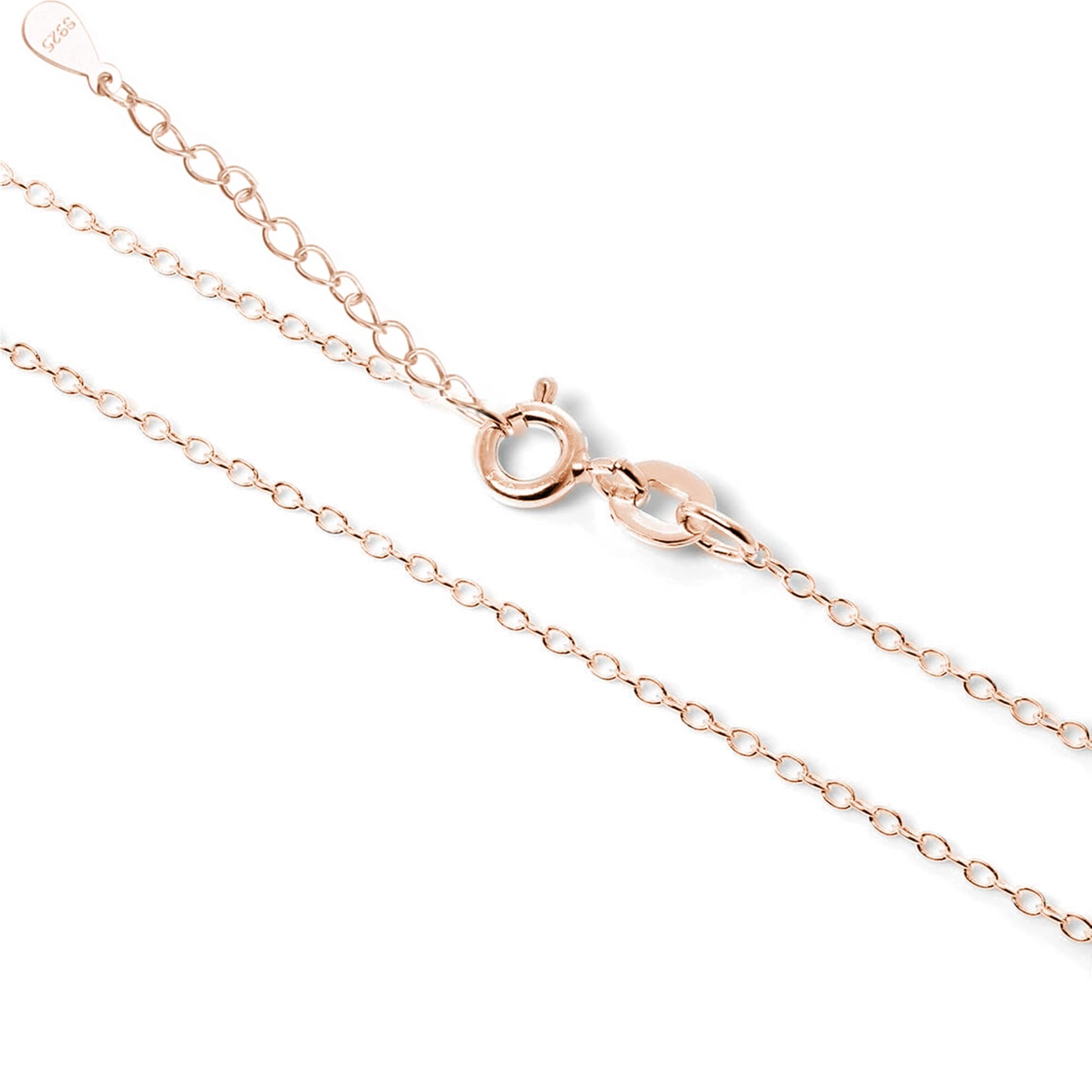 3-Tone Mixed Link Chain in rose gold tone, round clasp and oval-link chain links