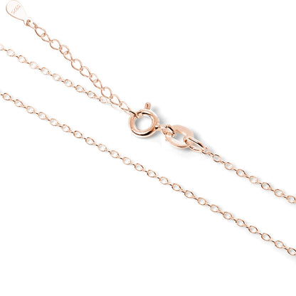 3-Tone Mixed Link Chain in rose gold tone, round clasp and oval-link chain links