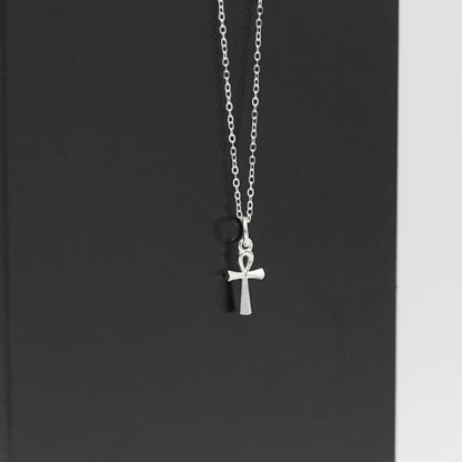Sterling Silver Small Ankh Egyptian Cross Charm Pendant 19mm