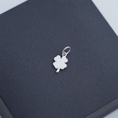 Sterling Silver Clover Pendant with Faith, Hope, Love, and Luck - sugarkittenlondon