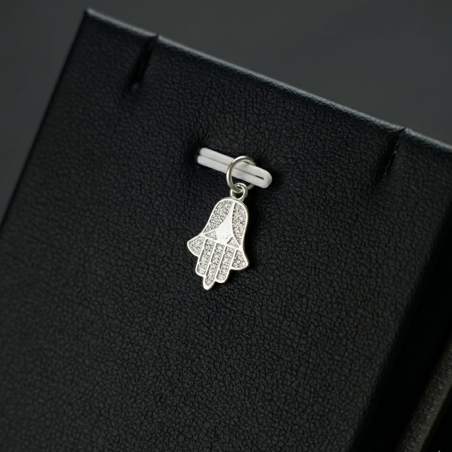 Sterling Silver Hamsa Hand of Fatima Necklace Bracelet Charm Pendant