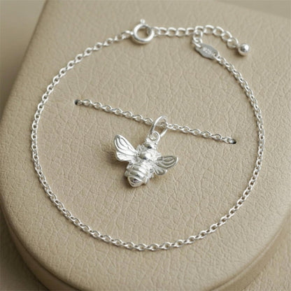 Sterling Silver 3D Bumble Bee Insect Necklace Bracelet Charm Pendant