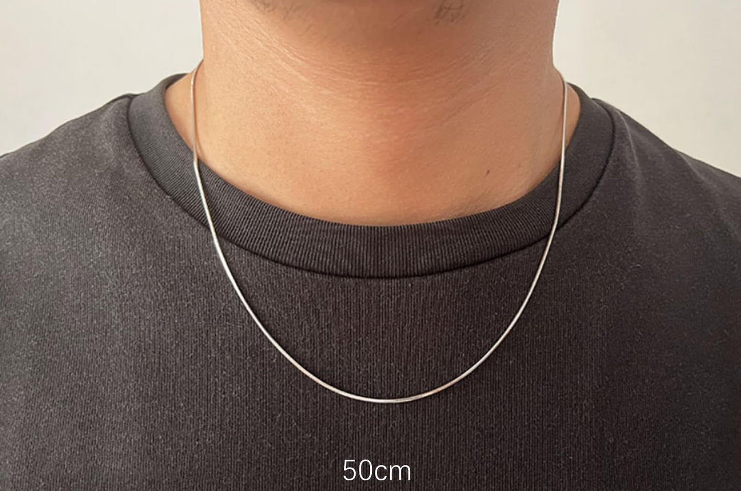 Sleek Rhodium Snake Chain, Sterlingsilber 925: 0.7 mm oder 1 mm, 40–60 cm