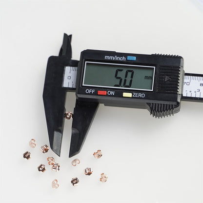 5 Pairs (10 Pcs) Rose Gold on Sterling Silver Large 5mm Butterfly Backs Fit Stud Earrings