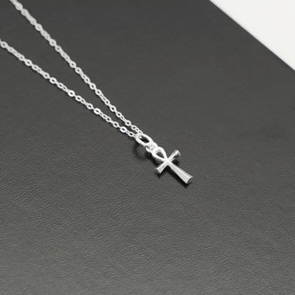 Sterling Silver Small Ankh Egyptian Cross Charm Pendant 19mm