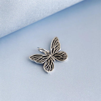 Sterling Silver Butterfly Pendant Charm for Necklace Bracelet Earrings