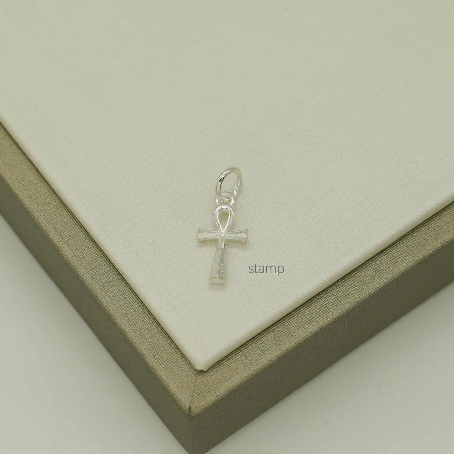 Sterling Silver Small Ankh Egyptian Cross Charm Pendant 19mm