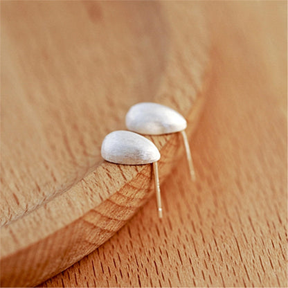 Brushed Teardrop Studs