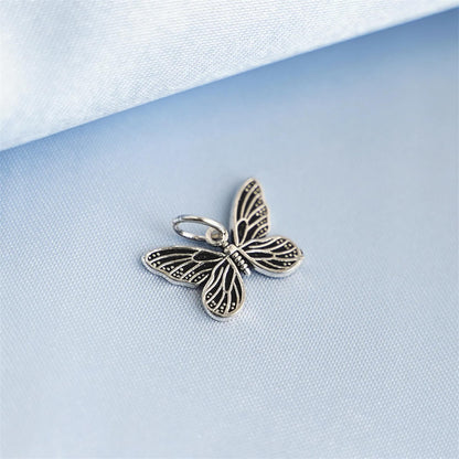 Sterling Silver Butterfly Pendant Charm for Necklace Bracelet Earrings