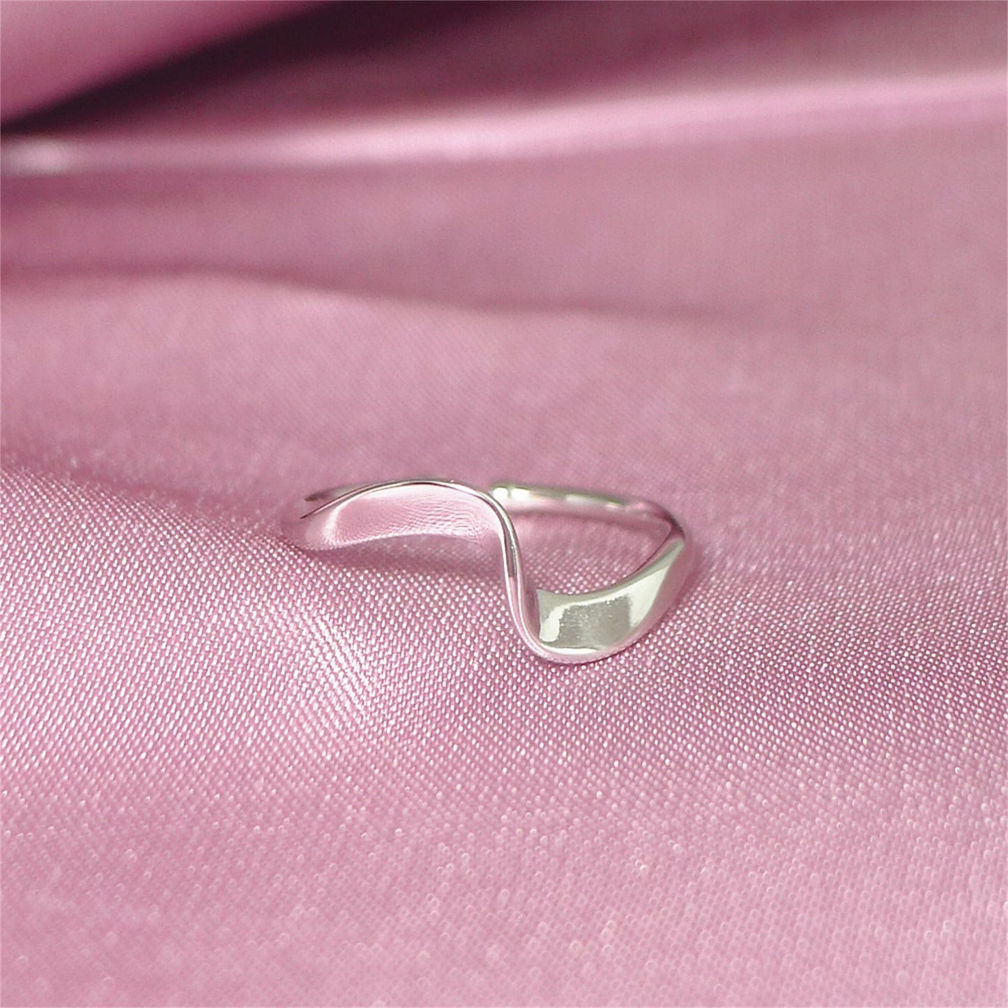 Sterling Silver Ocean Wave Twisted Rope Open Band Ring - sugarkittenlondon