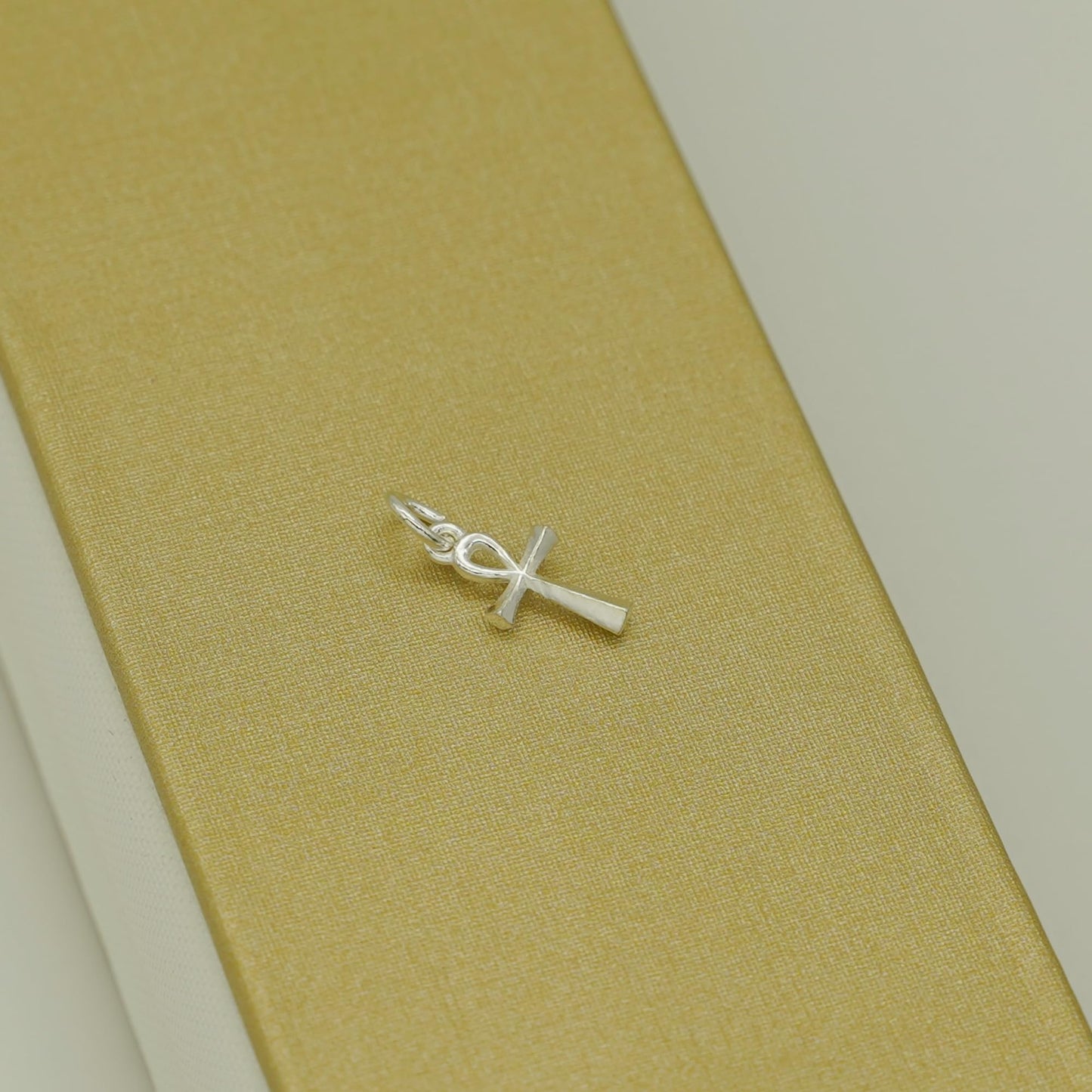 Sterling Silver Small Ankh Egyptian Cross Charm Pendant 19mm