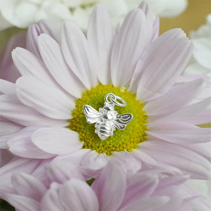 Sterling Silver 3D Bumble Bee Insect Necklace Bracelet Charm Pendant